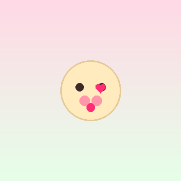 Blowing a kiss